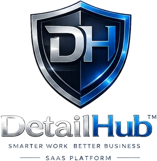 DetailHub — premium detailing- ja autonhoitomarkkinapaikan logo