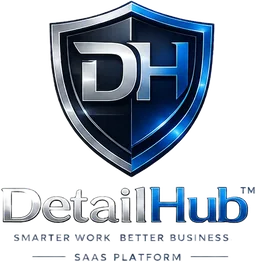 DetailHub — premium detailing- ja autonhoitomarkkinapaikan logo